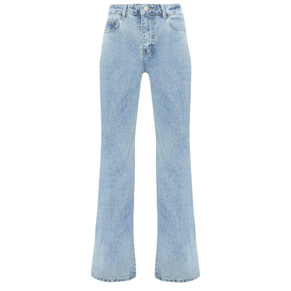 Mid Blue - Front - I Saw It First Womens-Ladies Mom Jeans