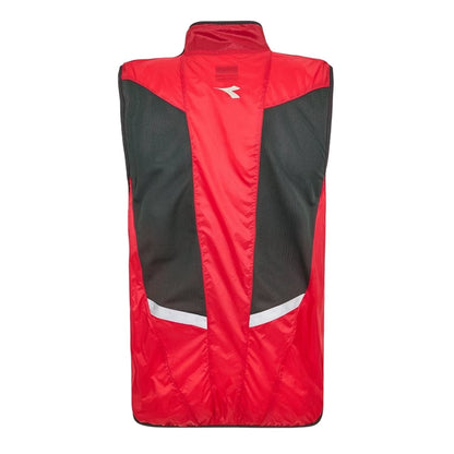 Tomato Red - Back - Diadora Mens Funnel Neck Sleeveless Gilet