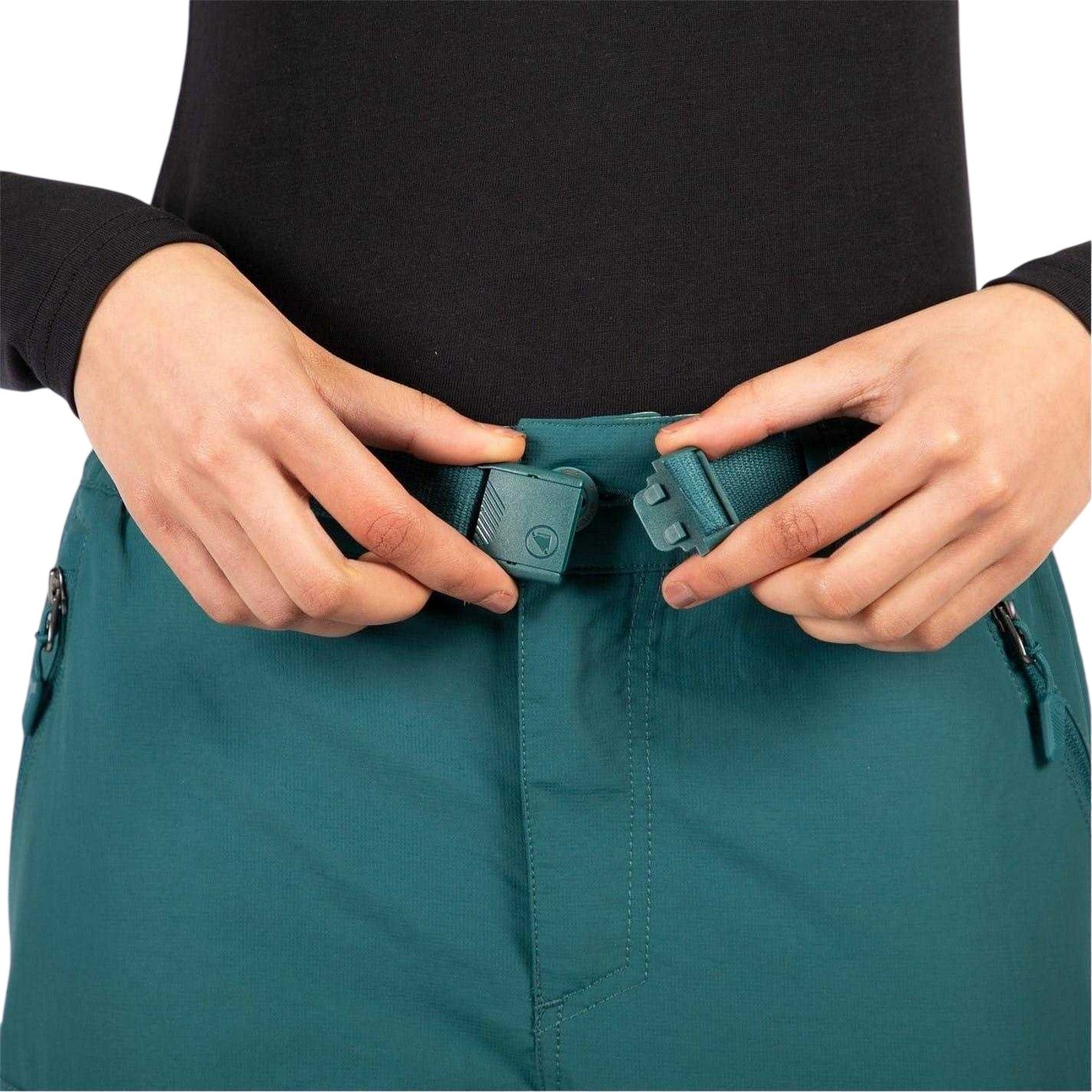 Deep Teal - Side - Endura Womens-Ladies Hummvee 3-4 Shorts