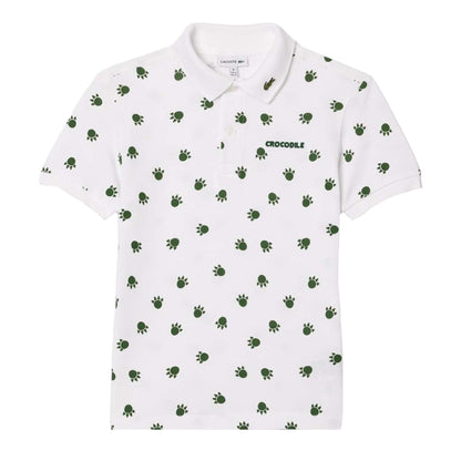 White - Front - Lacoste Childrens-Kids Pique Polo Shirt