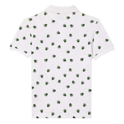 White - Back - Lacoste Childrens-Kids Pique Polo Shirt