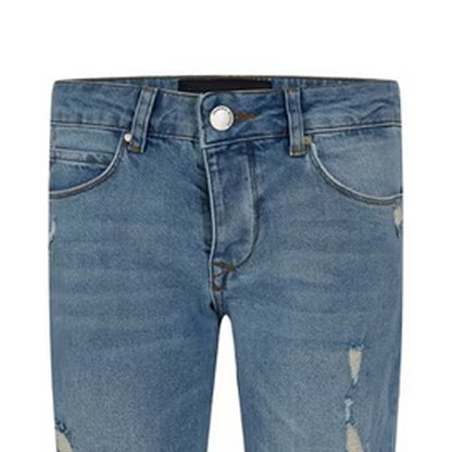 Blue Wash - Side - Criminal Damage Womens-Ladies Curtis Slim Jeans