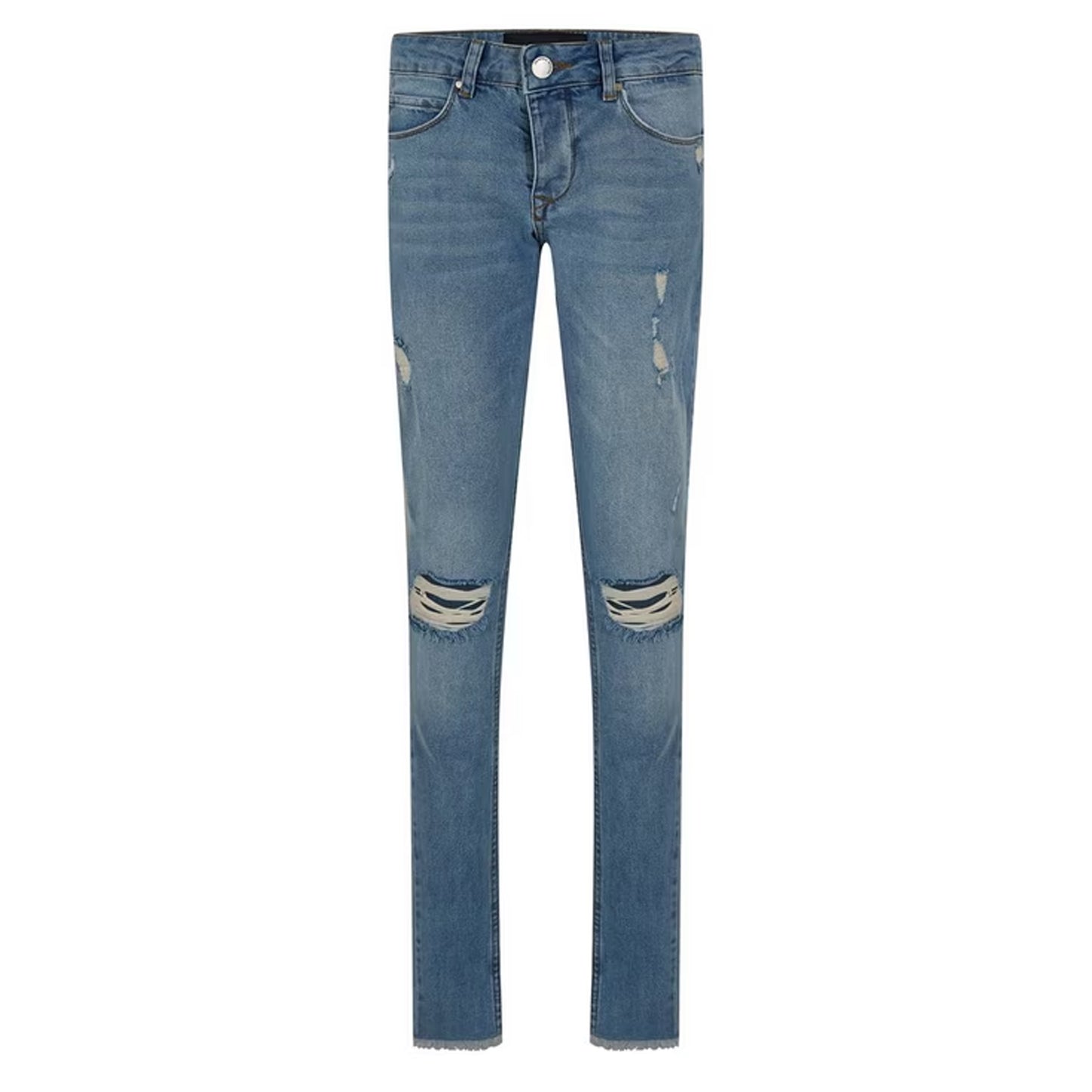 Blue Wash - Front - Criminal Damage Womens-Ladies Curtis Slim Jeans