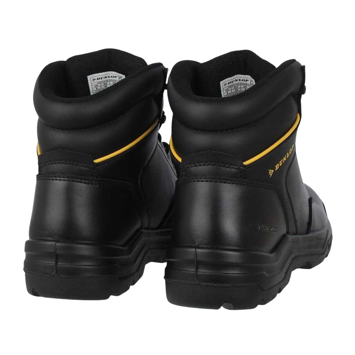 Black - Back - Dunlop Unisex Adult Dakota Leather Safety Boots