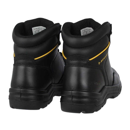 Black - Back - Dunlop Unisex Adult Dakota Leather Safety Boots