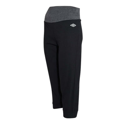 Black - Side - Umbro Womens-Ladies Logo Yoga Pants