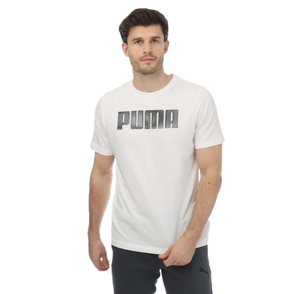 White - Front - Puma Mens Sportstyle Logo T-Shirt