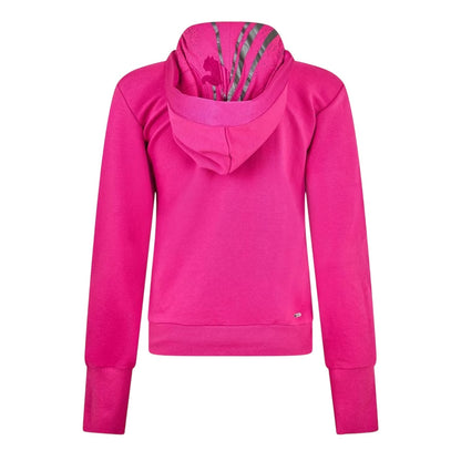 Pink - Back - Puma Womens-Ladies V Neck Hoodie