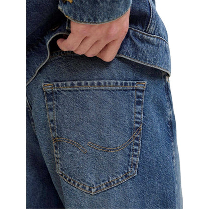 Blue Denim - Side - Jack And Jones Mens 080 Denim Tapered Jeans