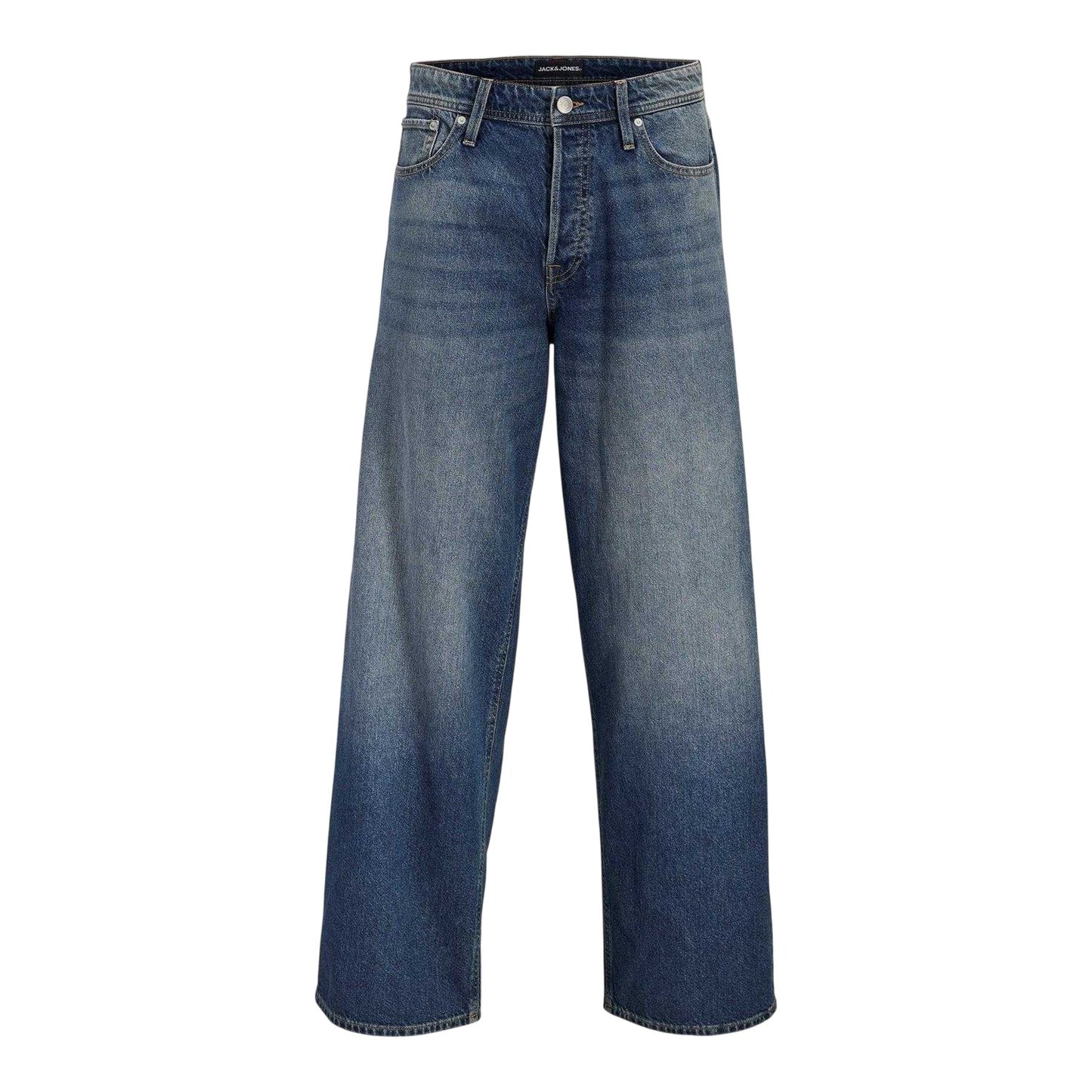 Blue Denim - Front - Jack And Jones Mens 080 Denim Tapered Jeans