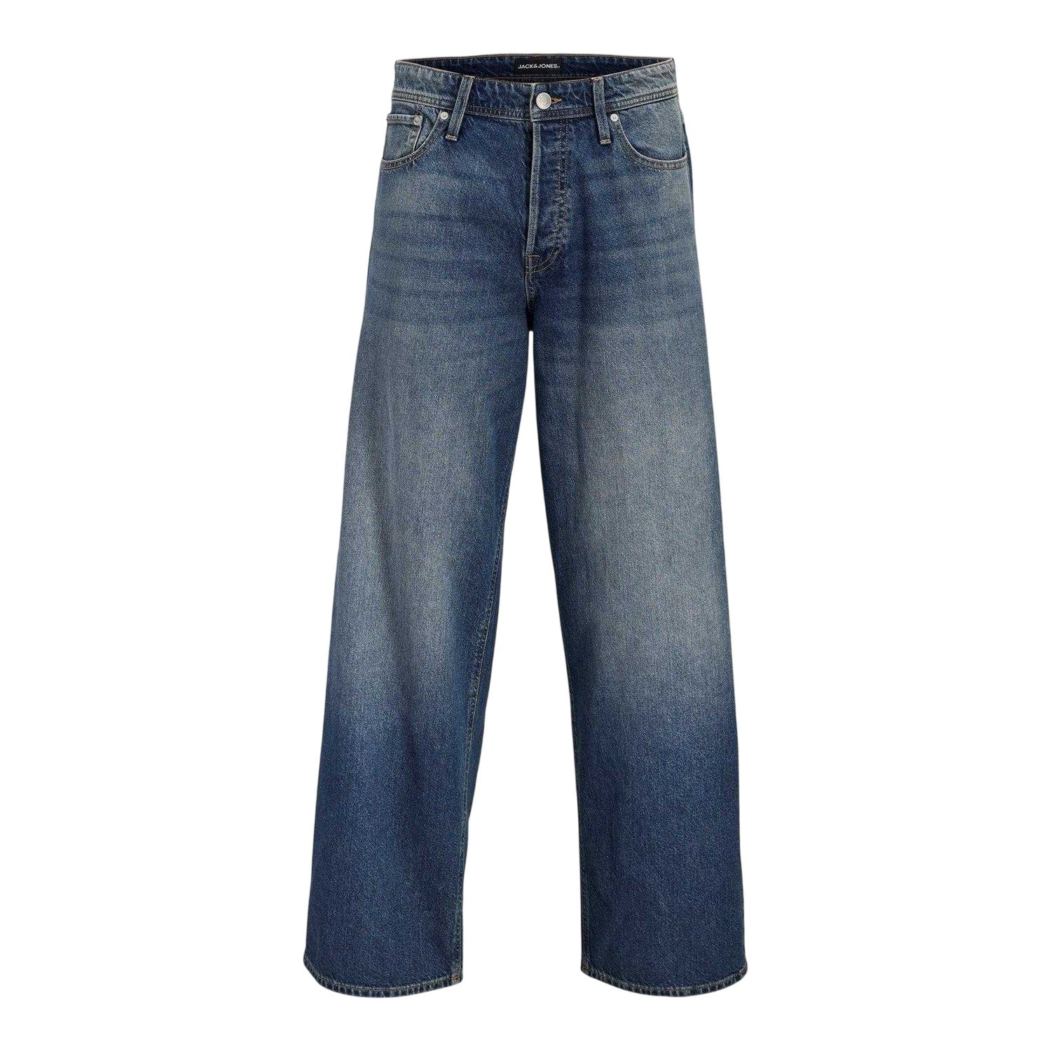 Blue Denim - Front - Jack And Jones Mens 080 Denim Tapered Jeans