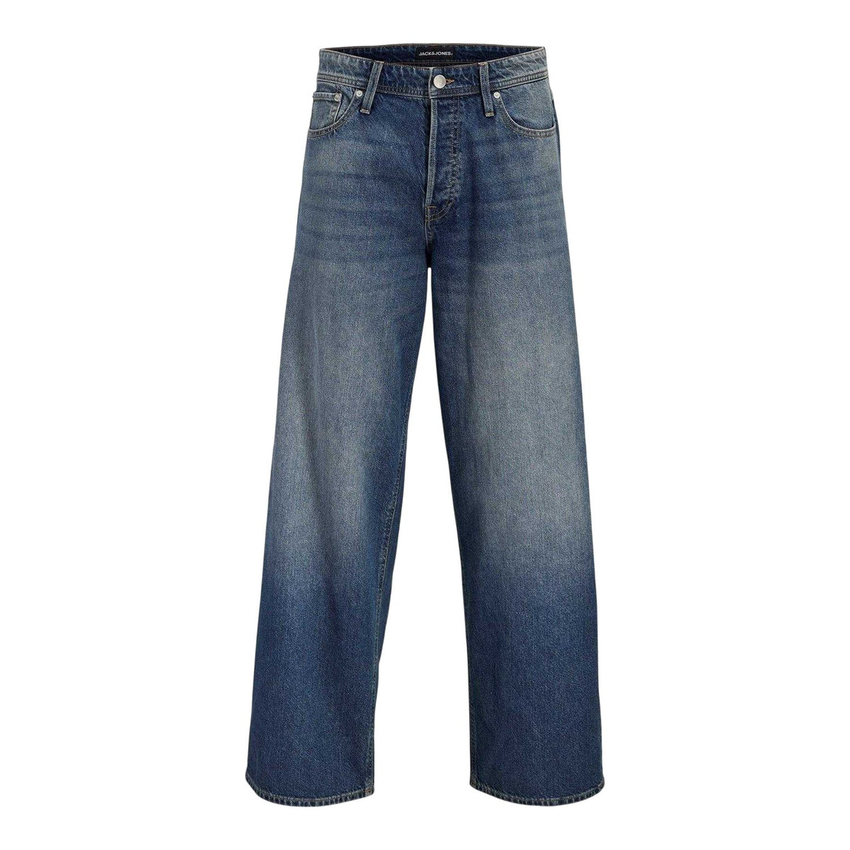 Blue Denim - Front - Jack And Jones Mens 080 Denim Tapered Jeans