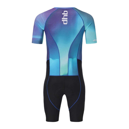 Green - Back - dhb Mens Cycling Trisuit