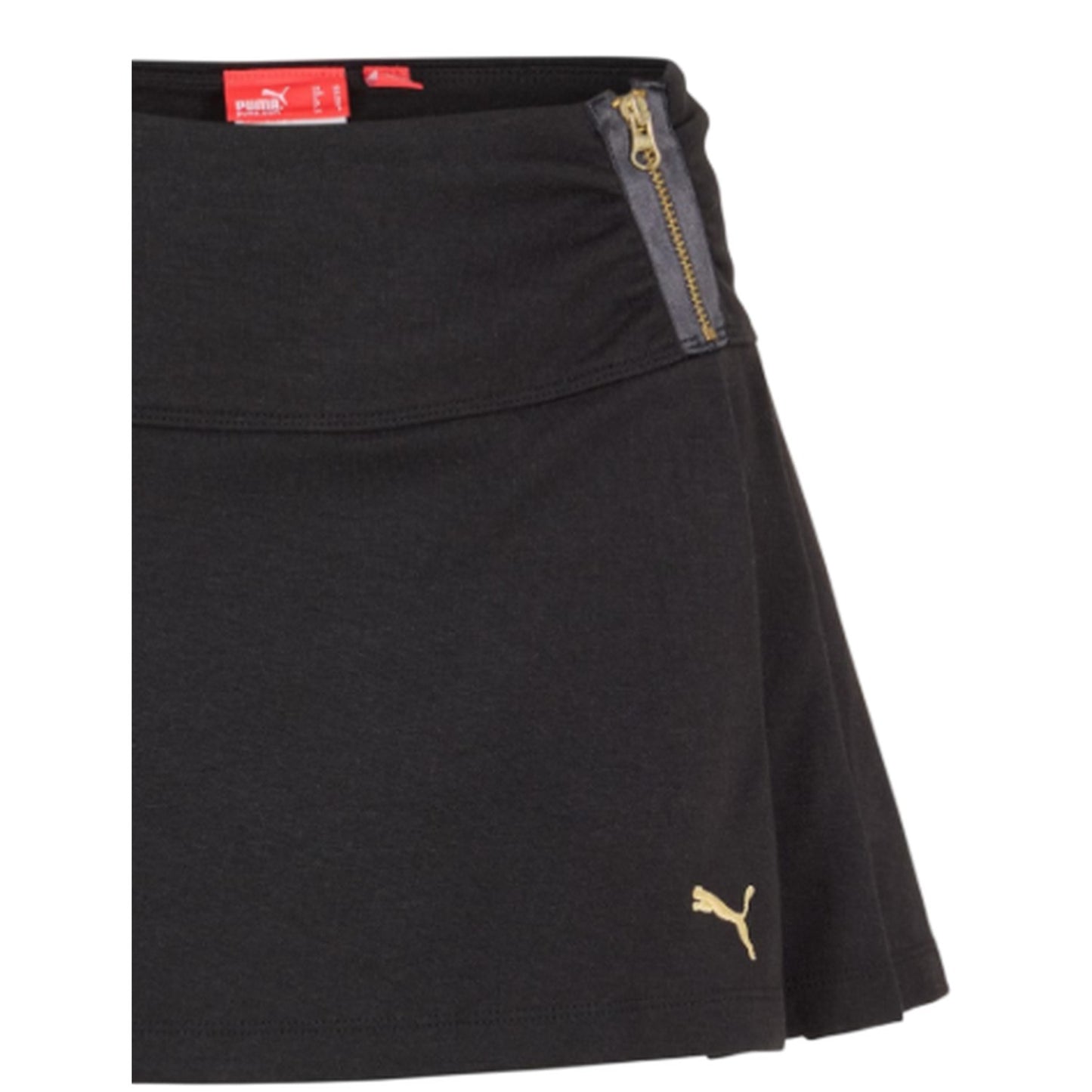 Black - Side - Puma Womens-Ladies Kilt Mini Skirt