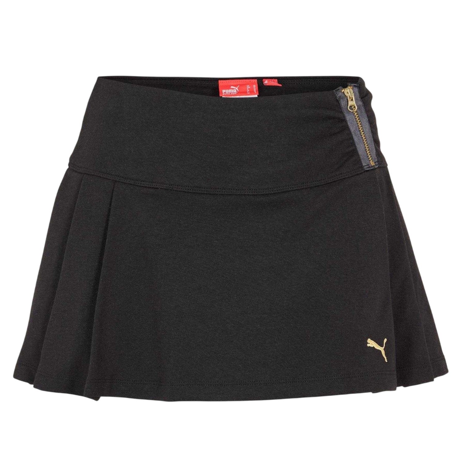 Black - Front - Puma Womens-Ladies Kilt Mini Skirt
