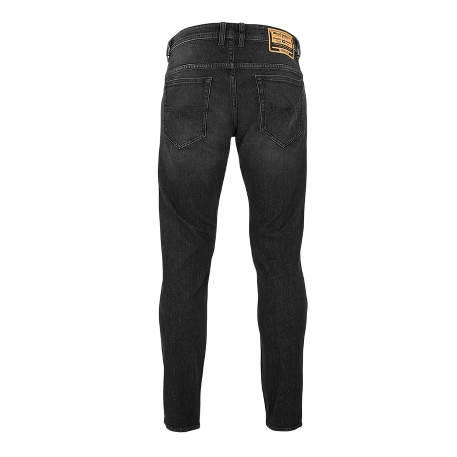 Black-Grey-Denim - Back - Diesel Mens Denim 5 Pockets Straight Jeans