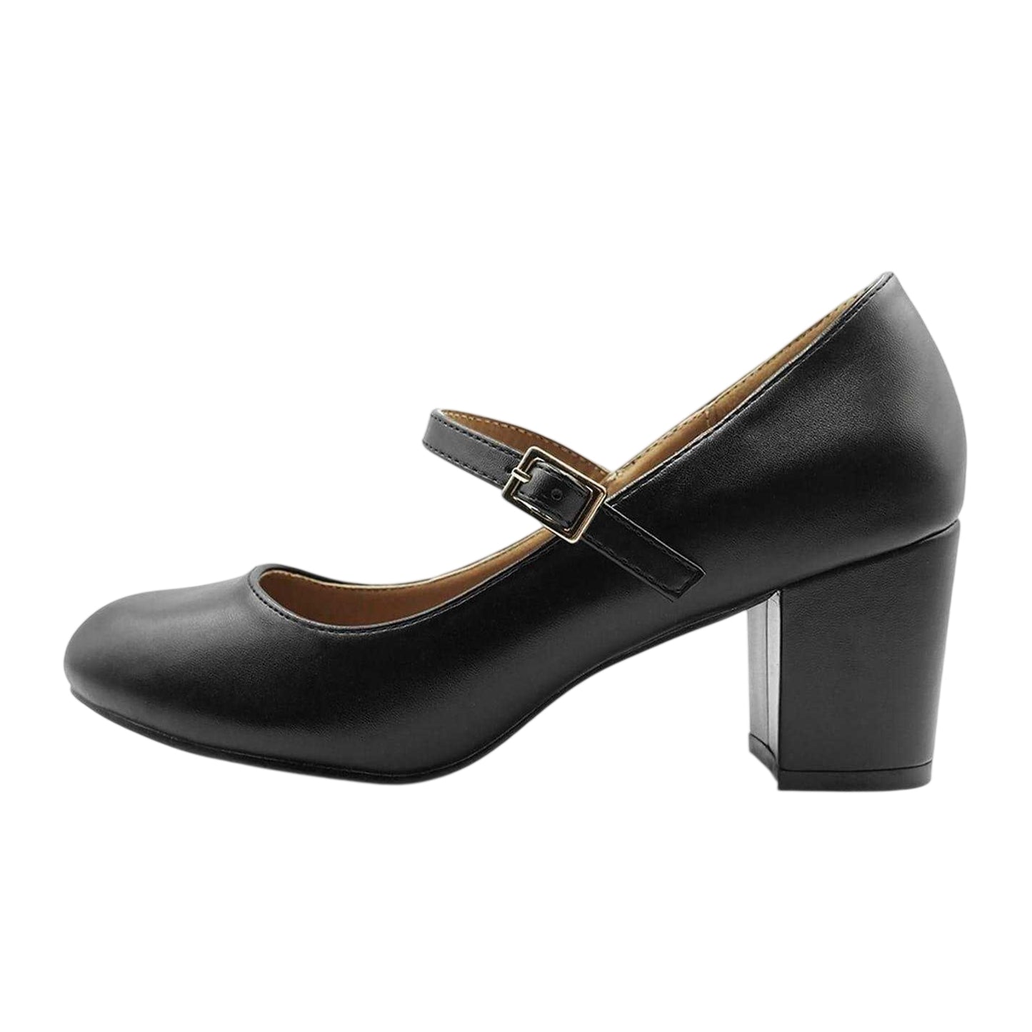Black - Back - Where´s That From Womens-Ladies Block Heel Mary Janes