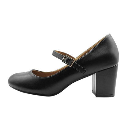 Black - Back - Where´s That From Womens-Ladies Block Heel Mary Janes