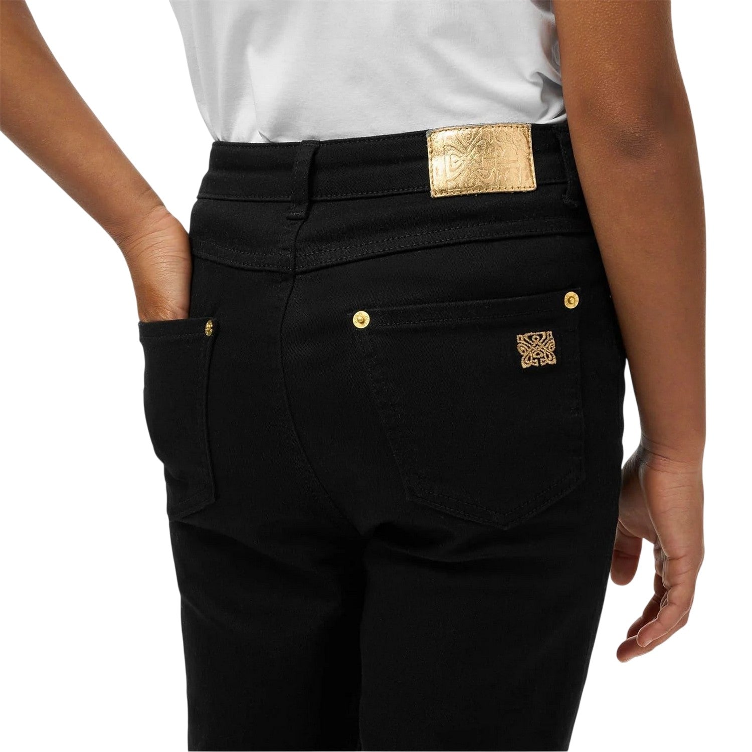 Black - Side - Biba Girls Stevie Jeans