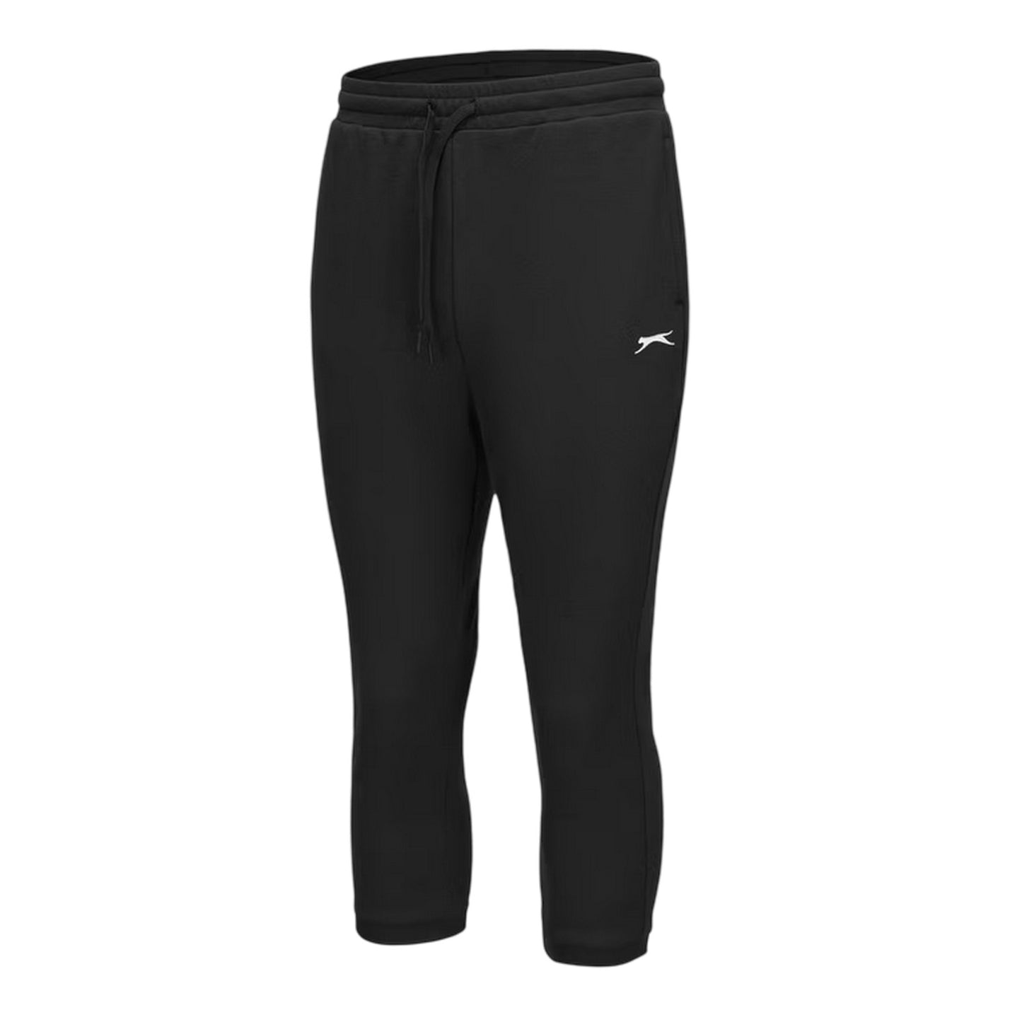 Black - Side - Slazenger Womens-Ladies Interlock Logo Jogging Bottoms