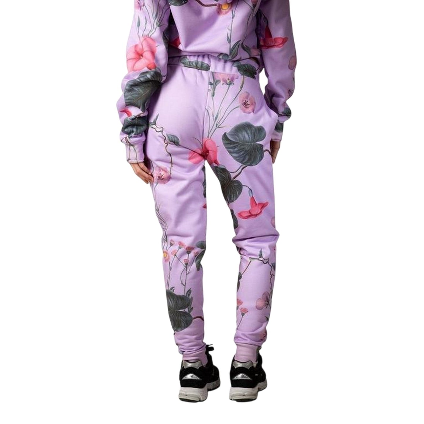 Lilac - Back - Hype Womens-Ladies Woven Scribble Lightweight Tapered Joggers