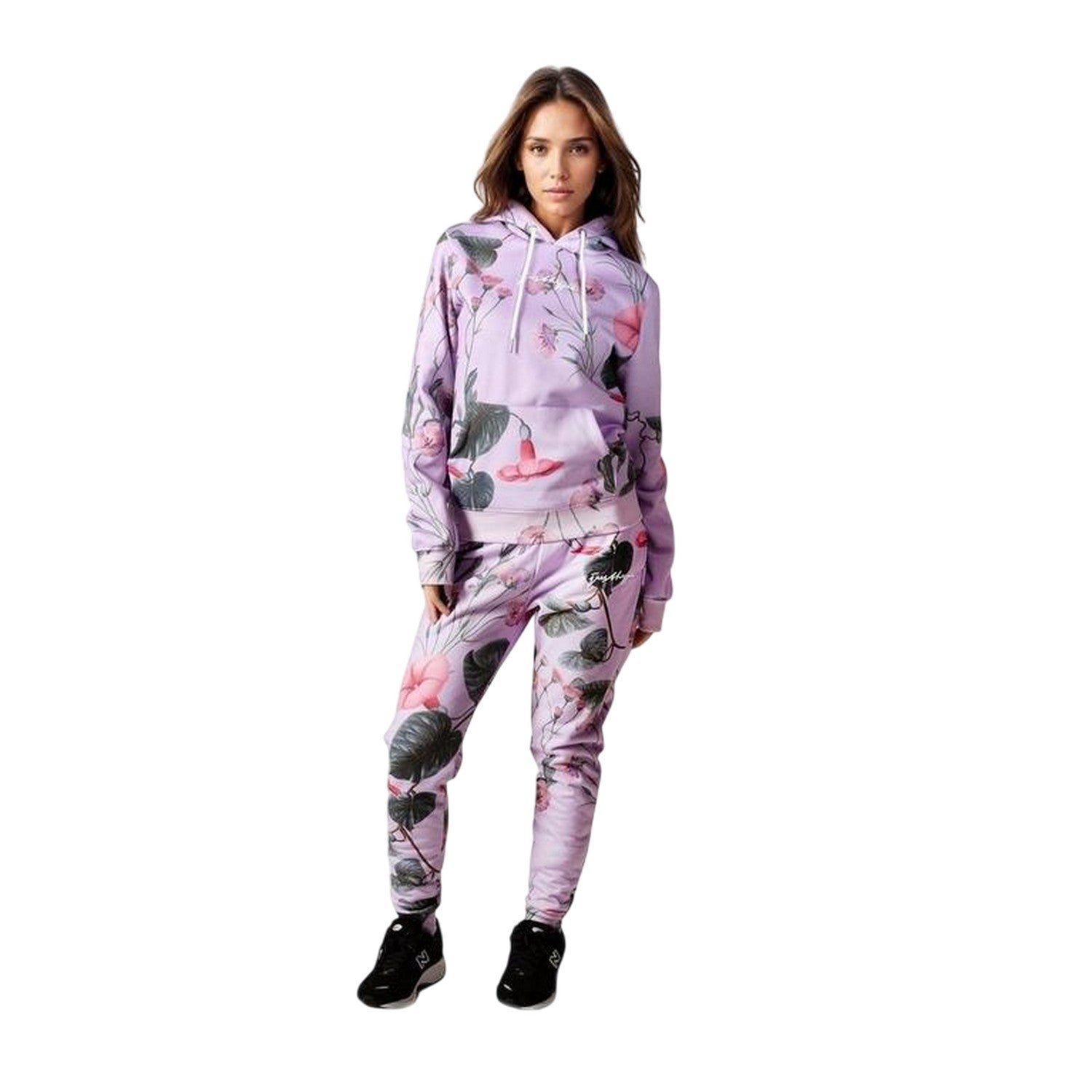 Lilac - Lifestyle - Hype Womens-Ladies Woven Scribble Lightweight Tapered Joggers