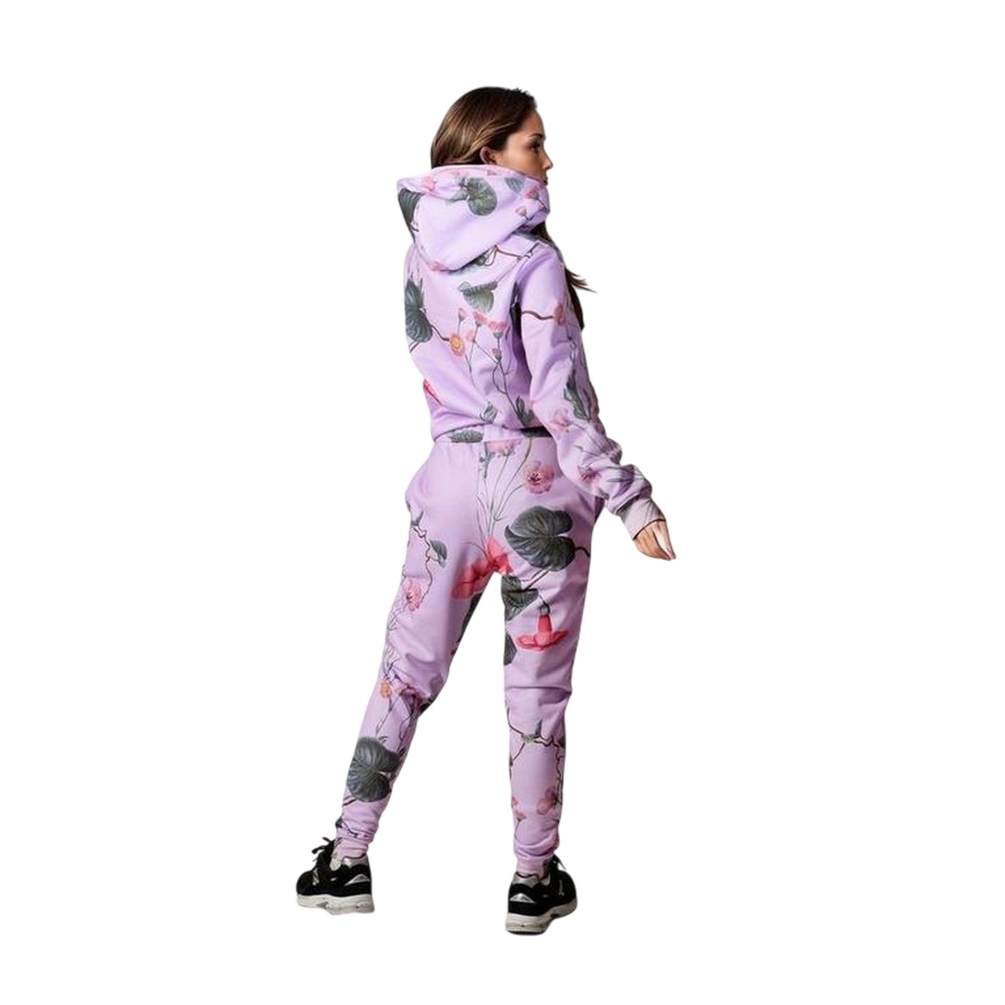 Lilac - Pack Shot - Hype Womens-Ladies Woven Scribble Lightweight Tapered Joggers