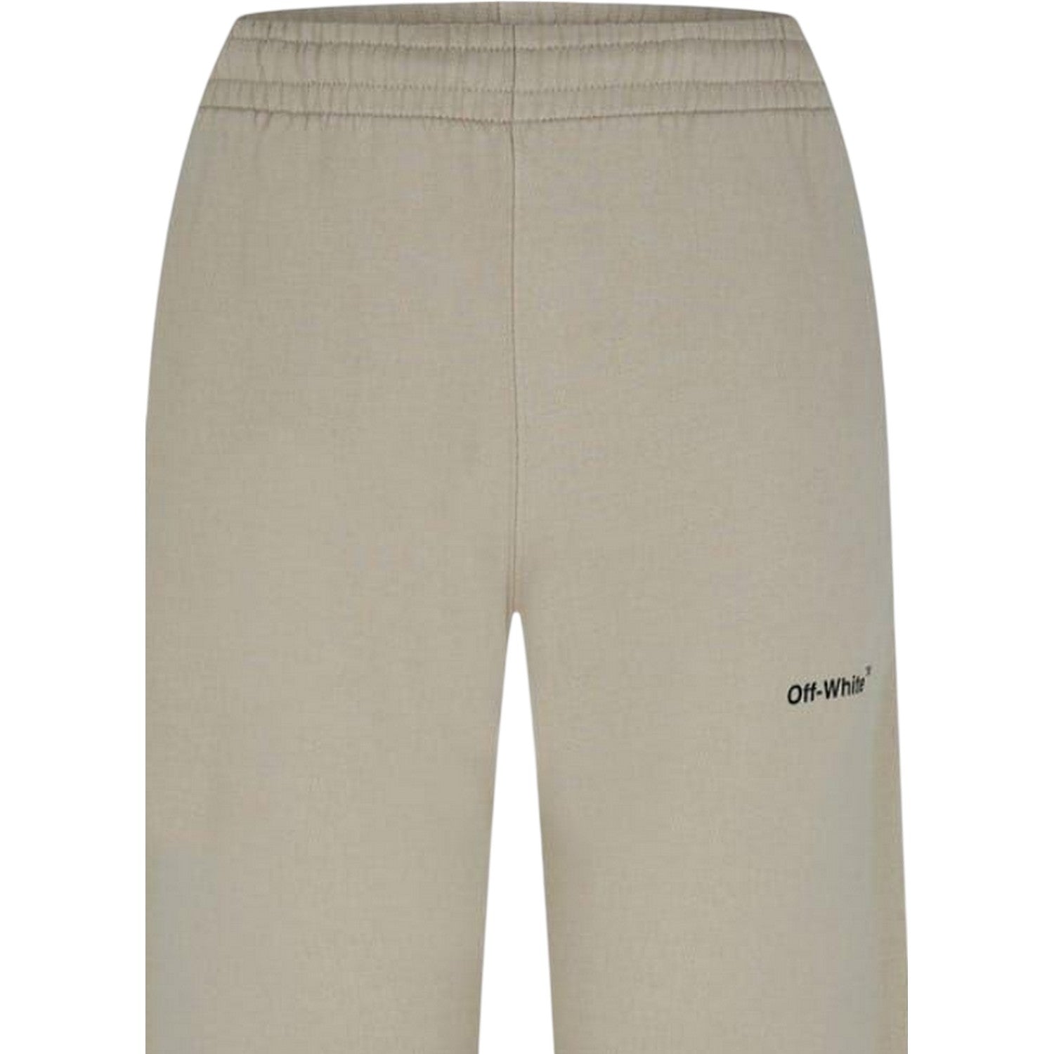 Dark Sand - Side - Off White Mens Diagonal Jogging Bottoms