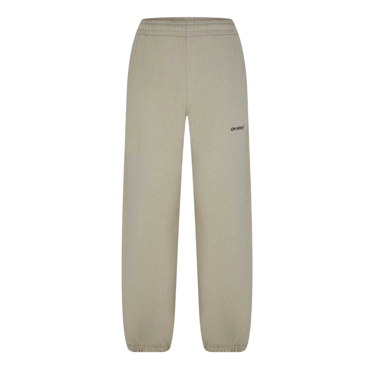 Dark Sand - Front - Off White Mens Diagonal Jogging Bottoms