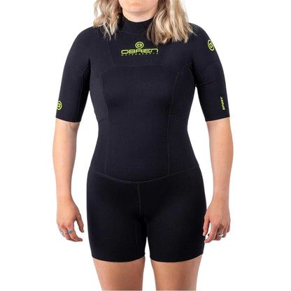 Black - Side - O´Brien Womens-Ladies Zipped Tight Wetsuit