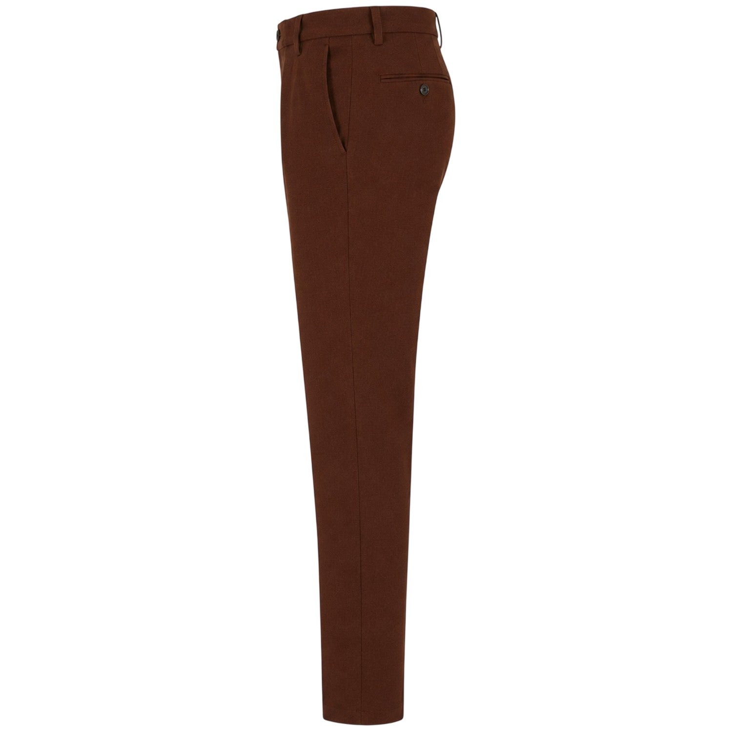 Medium Brown - Back - Boss Mens Kane Logo Slim Trousers