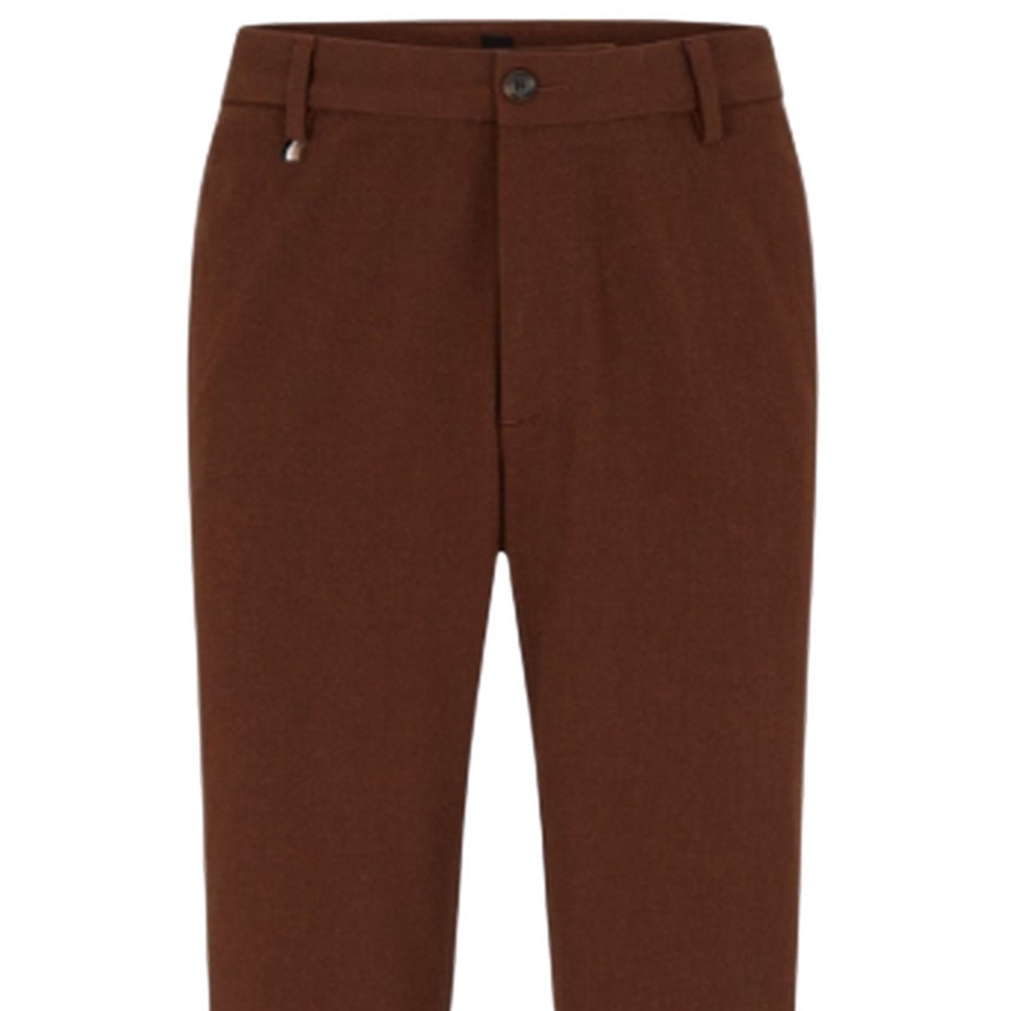 Medium Brown - Side - Boss Mens Kane Logo Slim Trousers