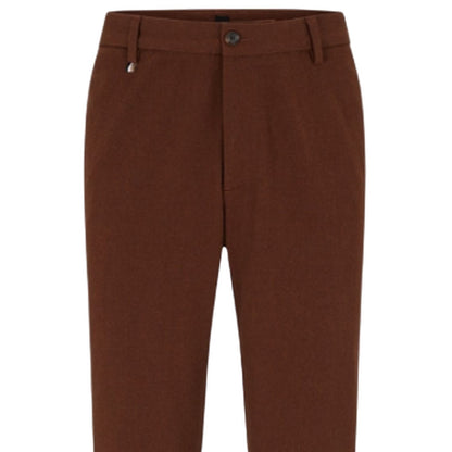 Medium Brown - Side - Boss Mens Kane Logo Slim Trousers