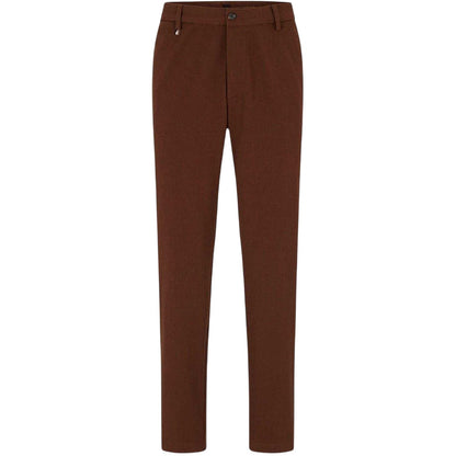 Medium Brown - Front - Boss Mens Kane Logo Slim Trousers