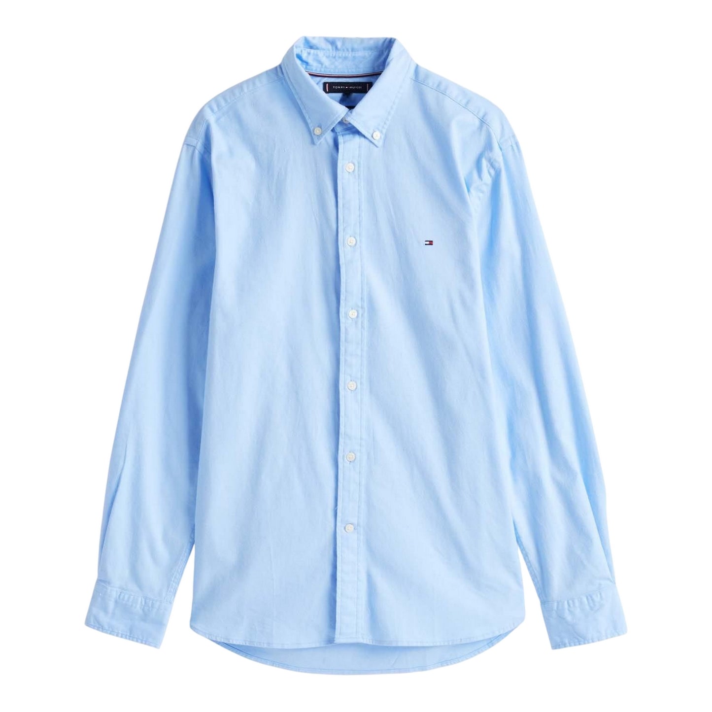 Vessel Blue - Front - Tommy Hilfiger Mens Embroidered Logo Regular Shirt