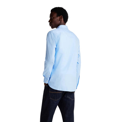 Vessel Blue - Back - Tommy Hilfiger Mens Embroidered Logo Regular Shirt