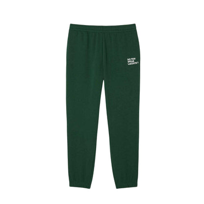 Green - Front - Lacoste Mens Fleece Relaxed Fit Sweatpants