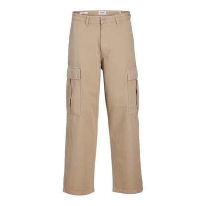 Crockery - Front - Jack And Jones Mens Owen Wide Leg Combat Trousers