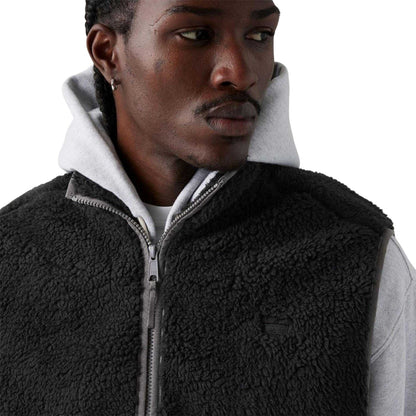 Jet Black - Side - Levis Mens Summit Sherpa Gilet