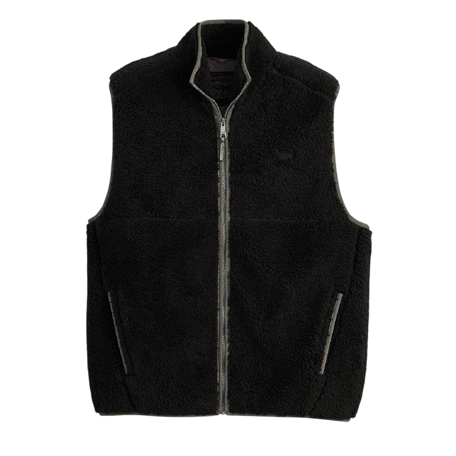 Jet Black - Front - Levis Mens Summit Sherpa Gilet