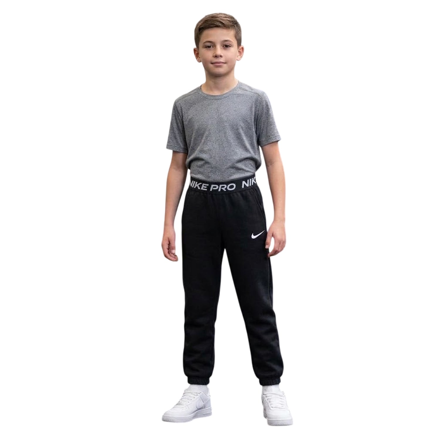 Black - Lifestyle - Nike Childrens-Kids Pro Dri-FIT Joggers