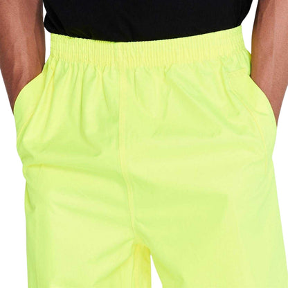 Yellow - Side - Dunlop Mens Hi-Vis Waterproof Trousers