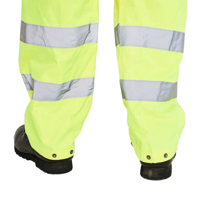 Yellow - Lifestyle - Dunlop Mens Hi-Vis Waterproof Trousers