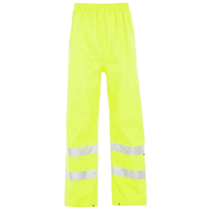 Yellow - Front - Dunlop Mens Hi-Vis Waterproof Trousers