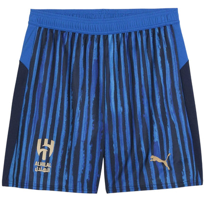 Blue-Navy - Front - Puma Mens KidsSuper 25-26 Al-Hilal Saudi FC Football Shorts