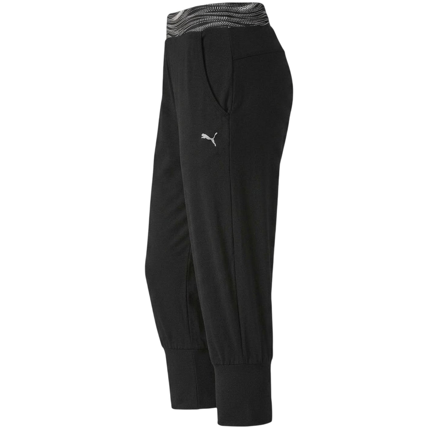 Black - Side - Puma Womens-Ladies Wild Thing Patterned Capri