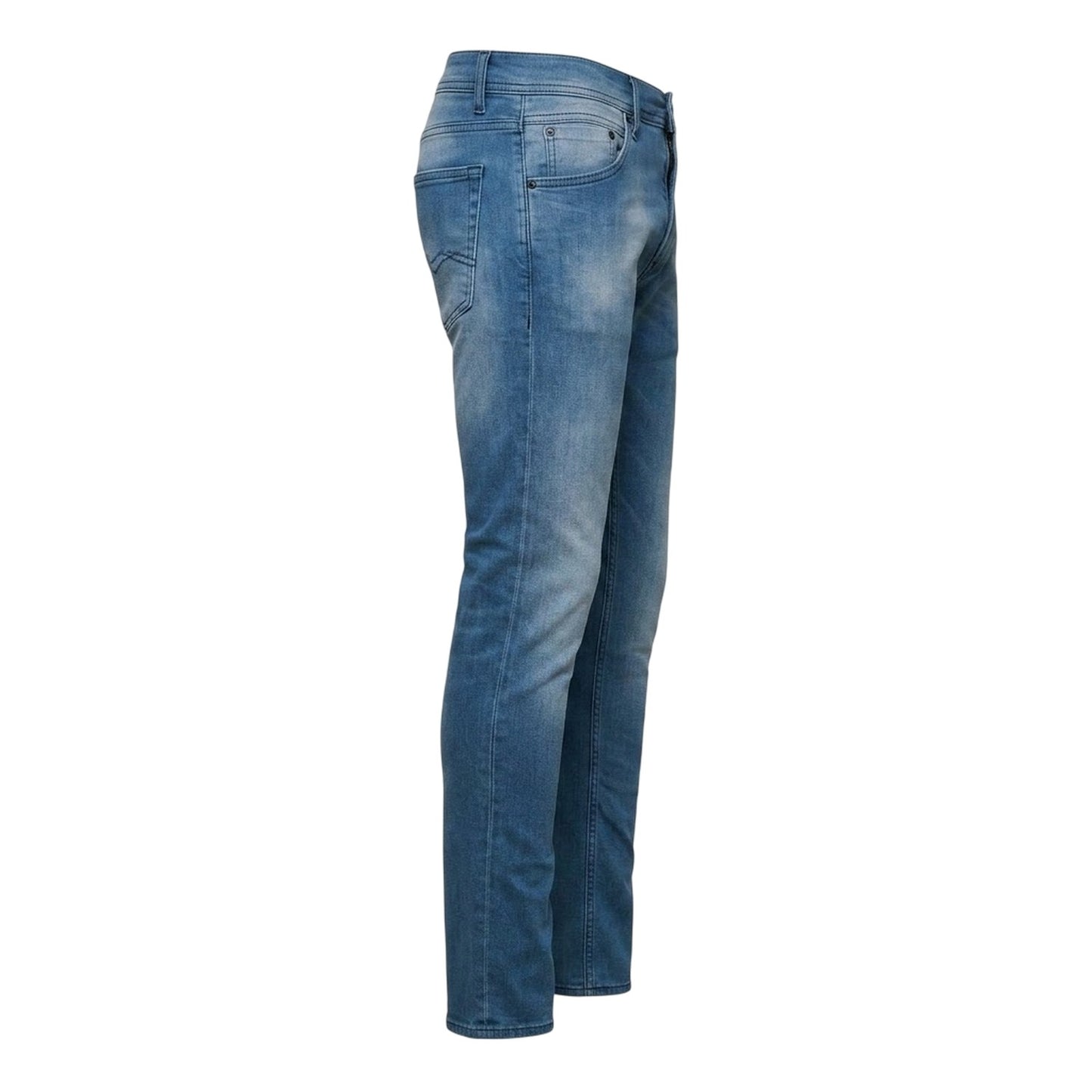 Blue - Side - Replay Mens Jondrill Denim Skinny Jeans