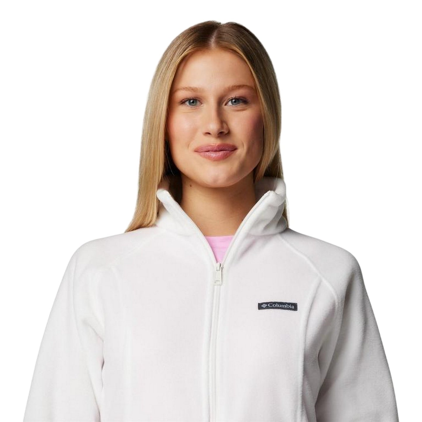 White - Side - Columbia Womens-Ladies Benton Full Zip Fleece Jacket