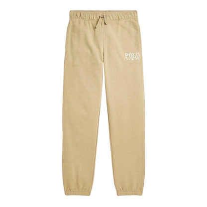 Beige - Front - Ralph Lauren Childrens-Kids Logo Regular Joggers