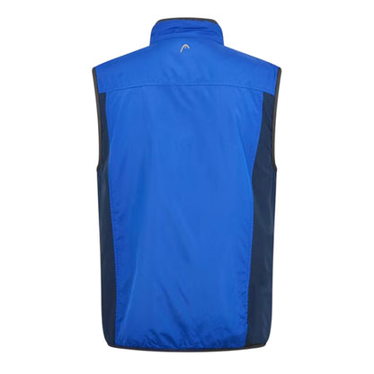 Blue - Back - Head Mens Endurance Colour Block Sleeveless Gilet